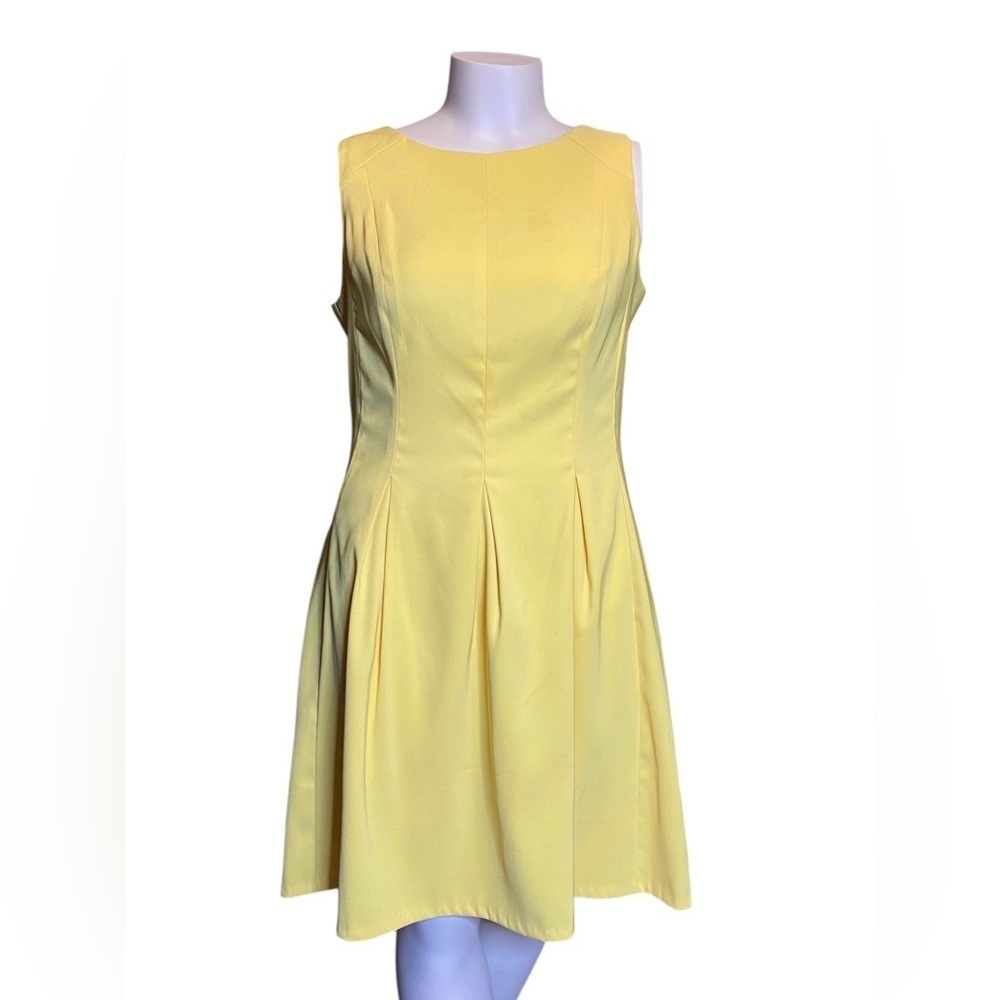 AGB Yellow Sleeveless fit & flare Midi Women’s Size 16